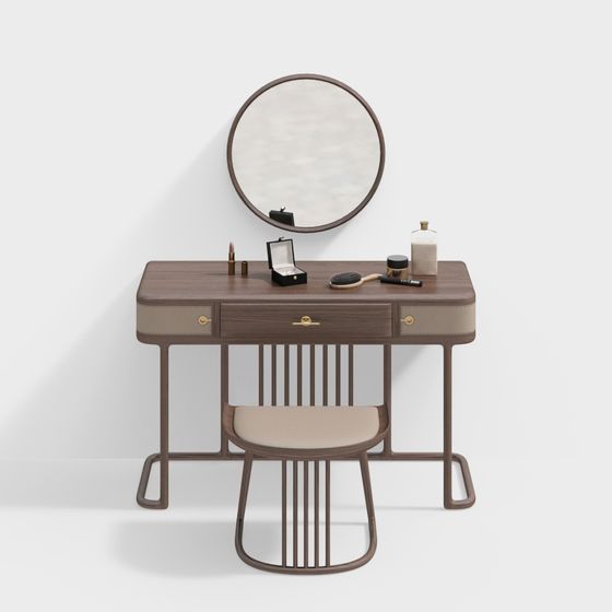 Chic Vintage-Modern Dressing Table 3D model