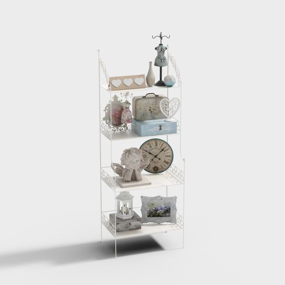 Shabby Chic Shelf 3D model