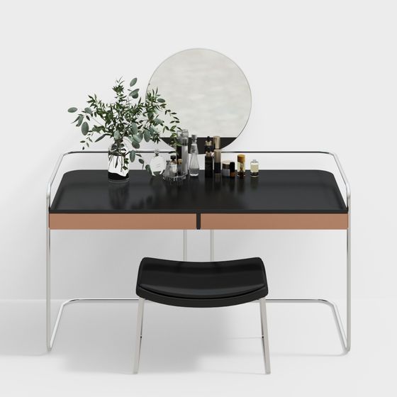 Elegant Modern Vanity Table 3D model