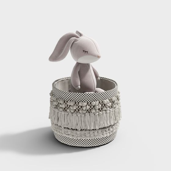 Cozy Bunny Basket 3D model
