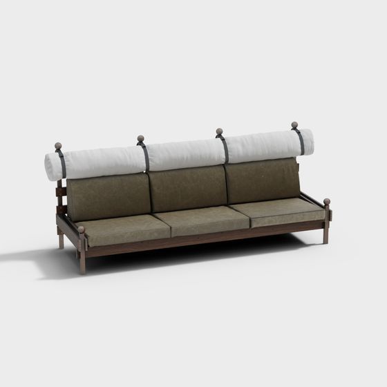 Vintage Sofa 3D model with Elegant Design