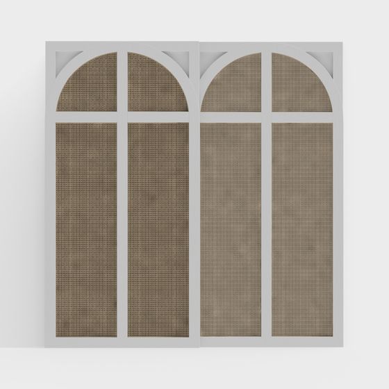 Arched Window Panel 3D model