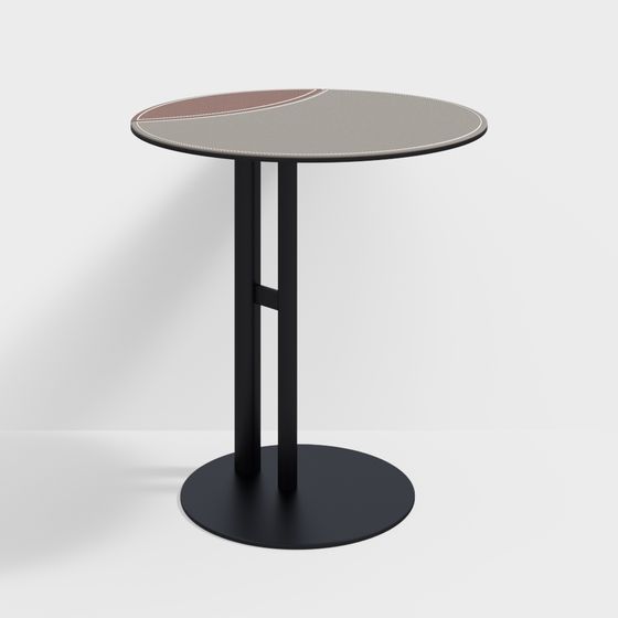 Elegant Minimalist Round Table 3D model
