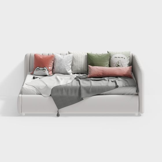 Stylish Modern Sofa 3D Model for Interior Design