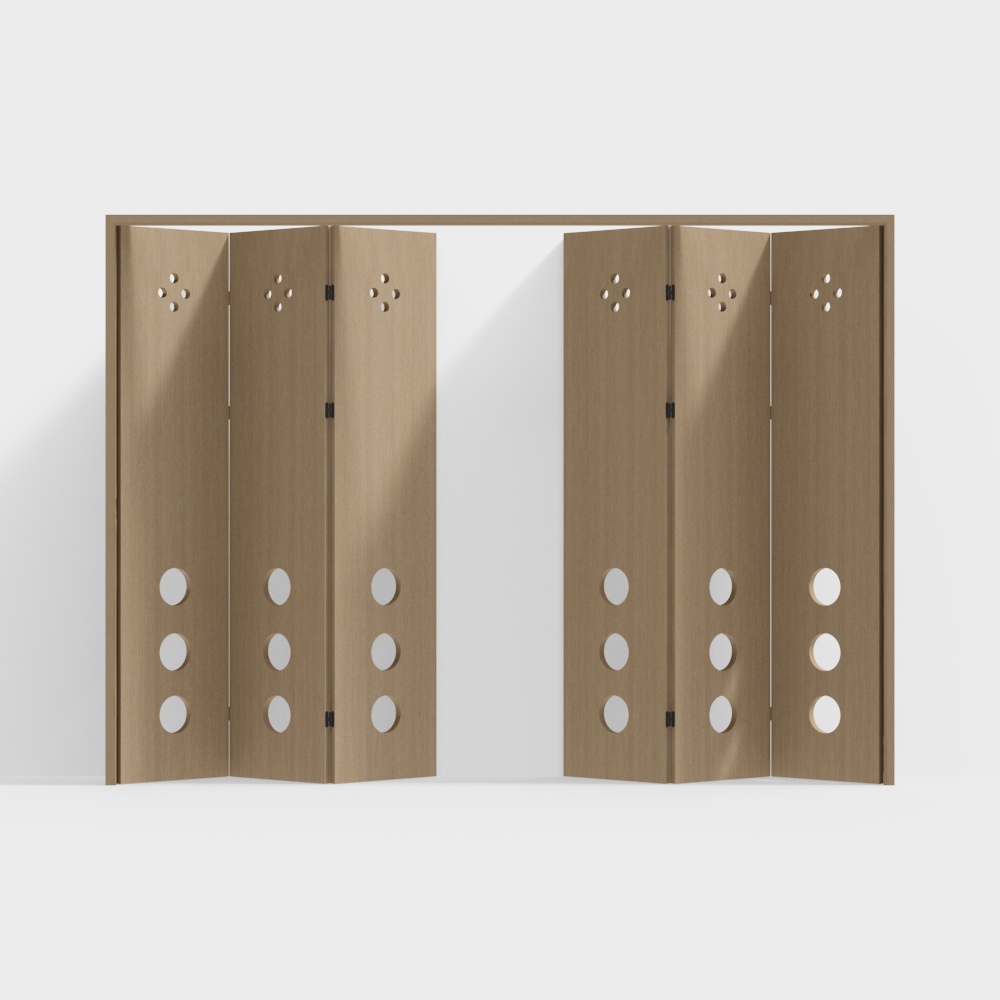 Porte pliante à trou