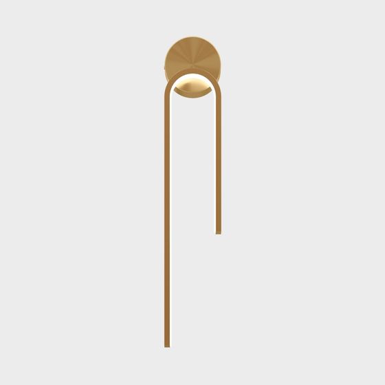 Elegant Golden Wall Light 3D model