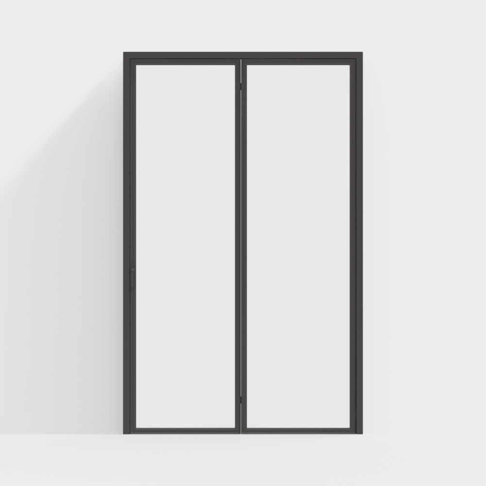 Folding glass door to kitchen