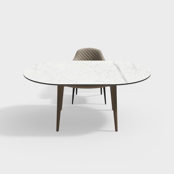 Stylish Marble Dining Table 3D model