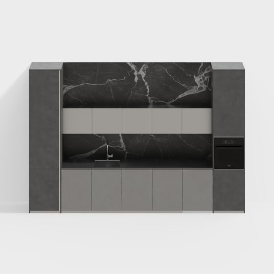 City Window Bathroom Cabinet 3D model