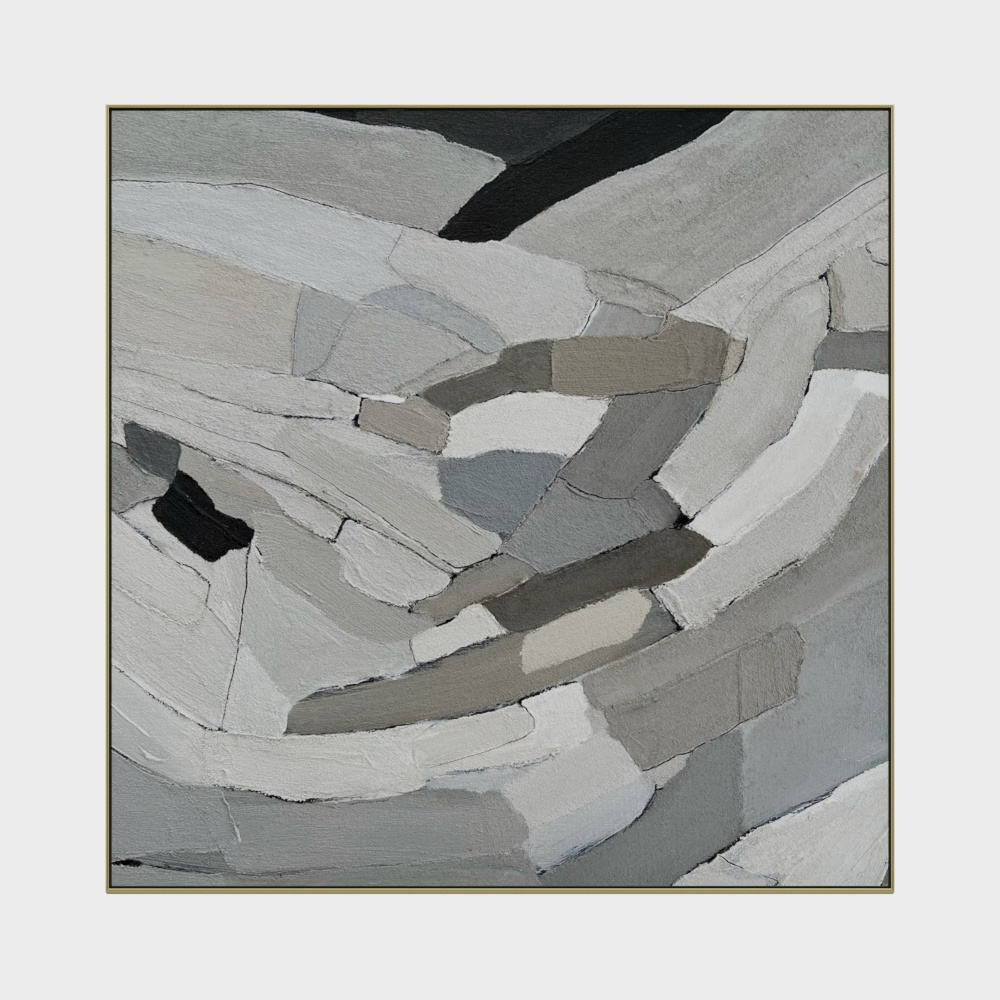 Plaster two square photo frames