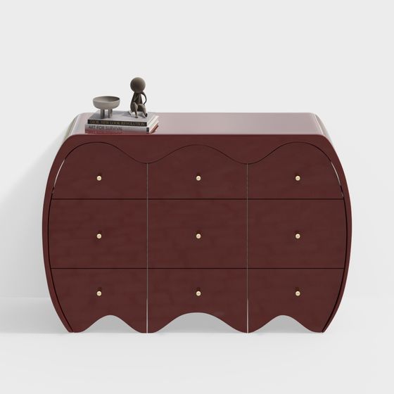 Wave Cabinet 3D model for Modern Interiors