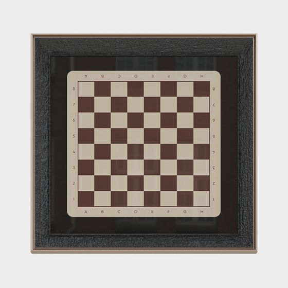 Elegant Retro Chessboard 3D model for Creative Spaces