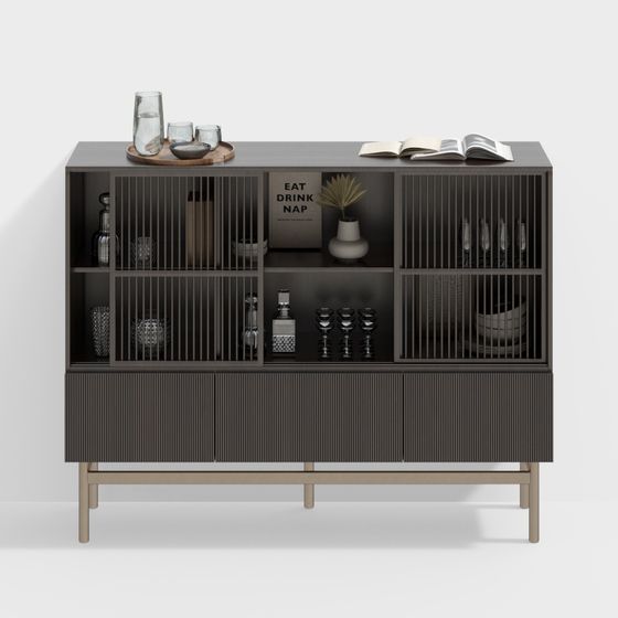 Urban Living Room Cabinet 3D model for Modern Spaces