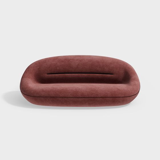 Streamlined Sofa 3D model for Modern Aesthetics