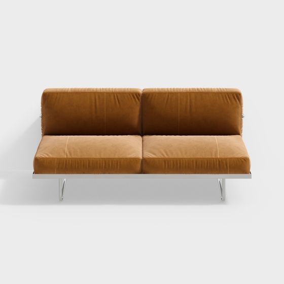 Stylish Low-Polygon Sofa 3D model