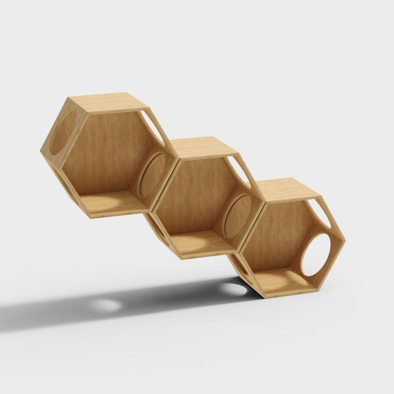 Honeycomb Bookshelf 3D model