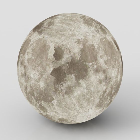 Realistic Moon Surface 3D Model for Creative Projects