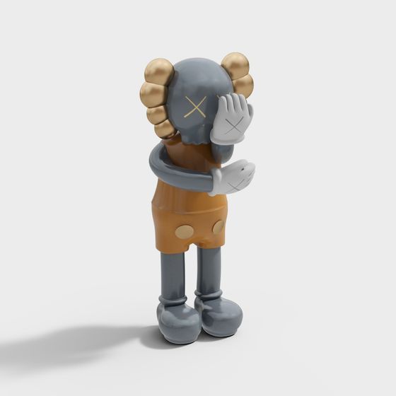 Distinctive Kaws 3D Model with Detailed Design