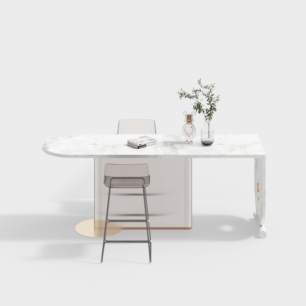 Set moderner cremefarbener Barhocker