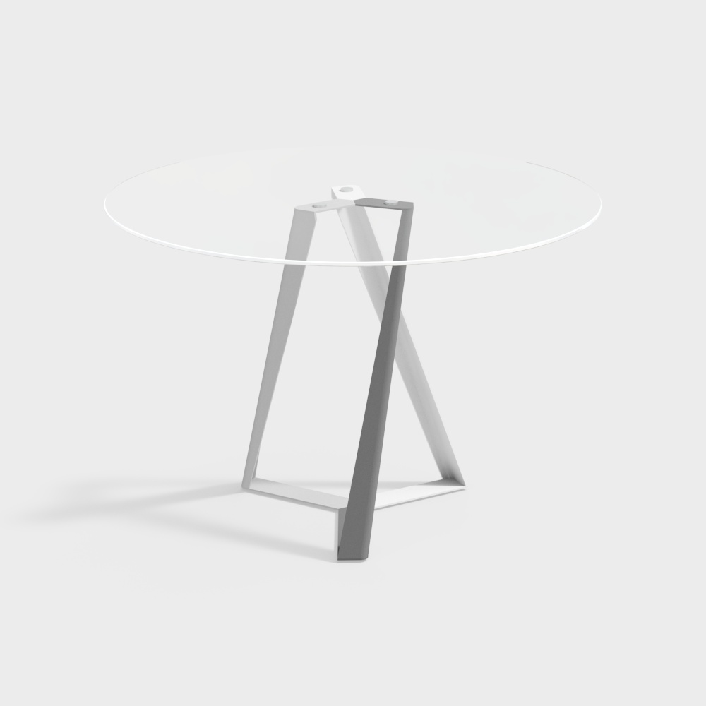Modern glass round table