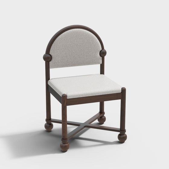 Vintage Elegance Chair 3D model for Creative Spaces