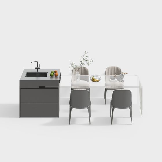 Urban Small Kitchen 3D model