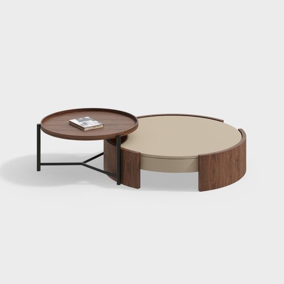 Stylish Round Coffee Table 3D model for Modern Interiors