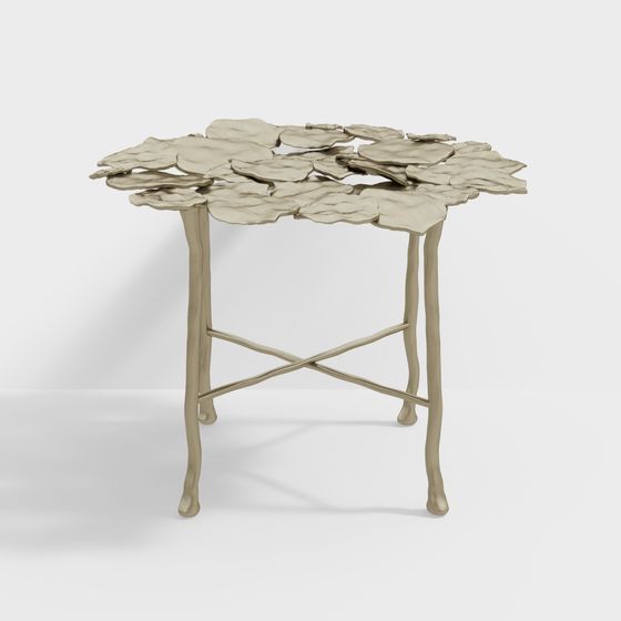 Lotus Leaf Table 3D model for Elegant Interiors