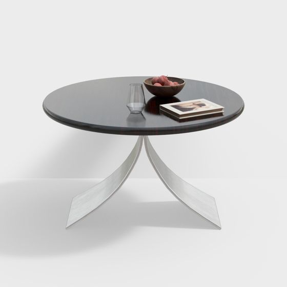 Streamlined Round Table 3D model
