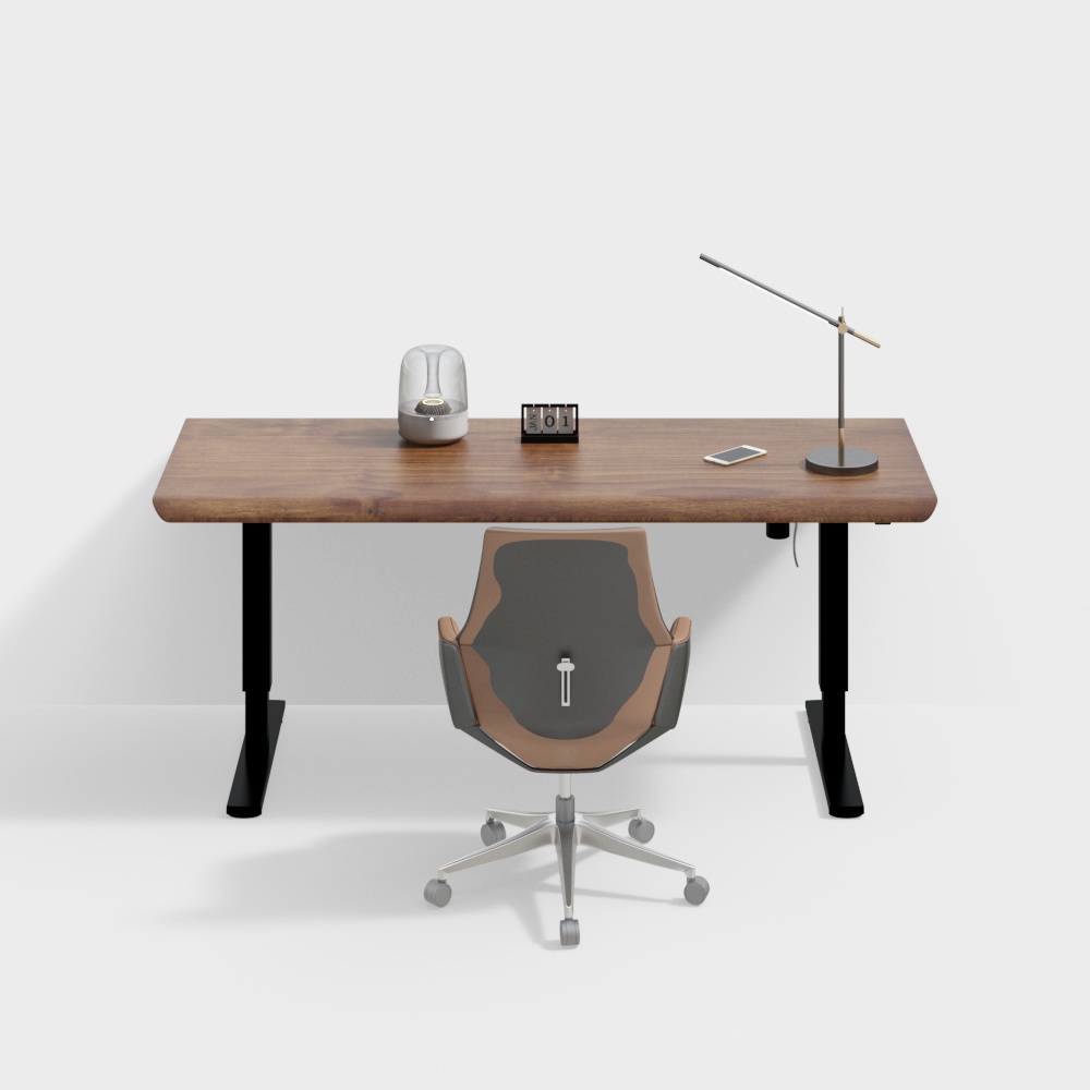 Wabi-Sabi Walnut Desk and Chair