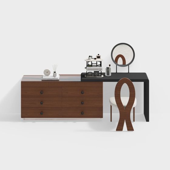 Stylish Modern Vanity Table 3D model