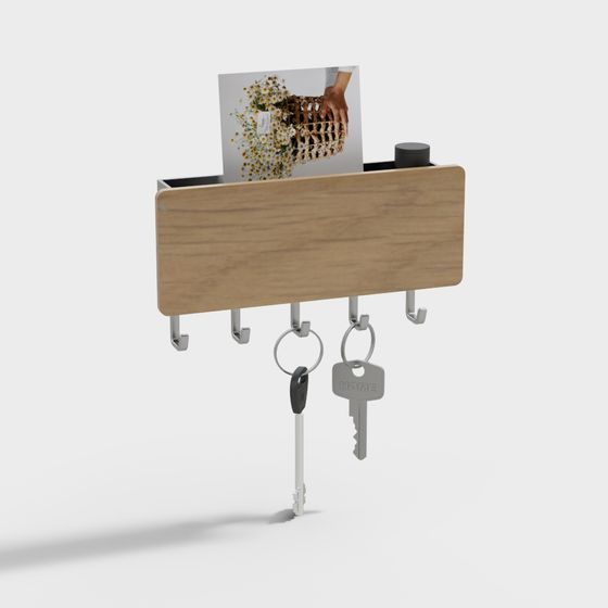 Wall-Mounted Key Holder 3D model