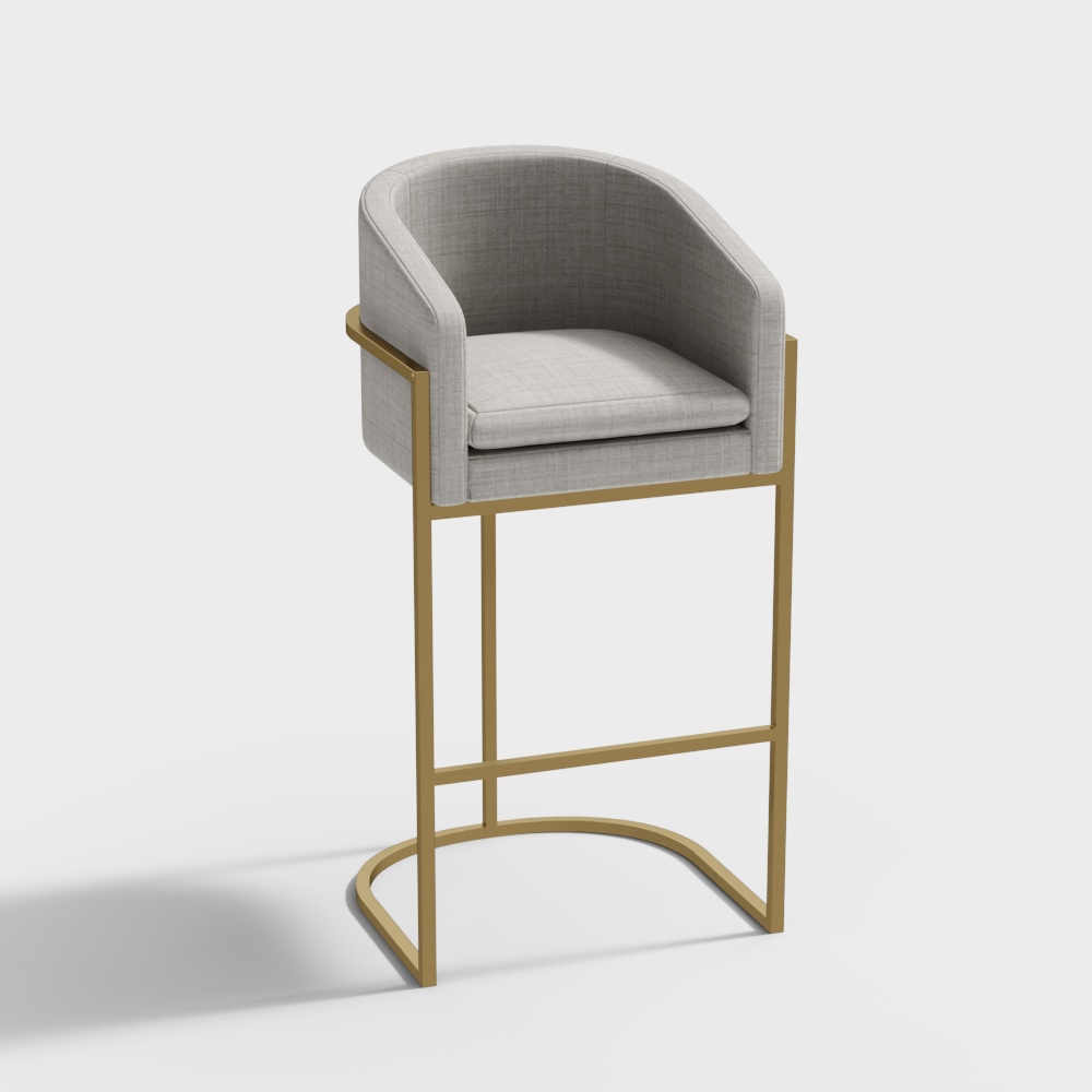 Urban Elegance Bar Stool 3D model
