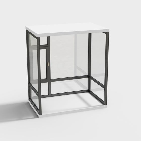 Modern Black Bay Style Bay Window 3D Model for Elegant Interiors