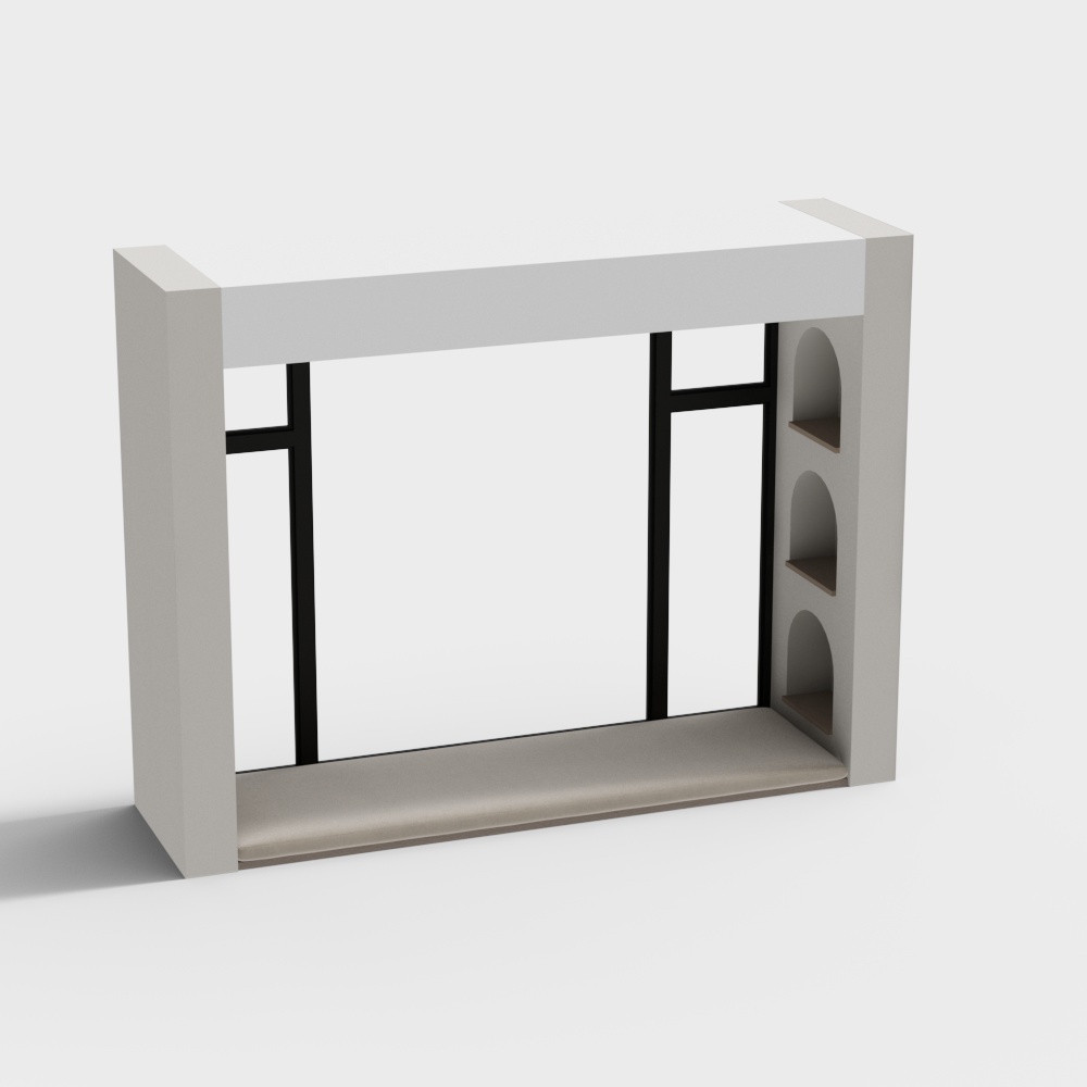 Cửa sổ vòng cung phòng ngủ hiện đại