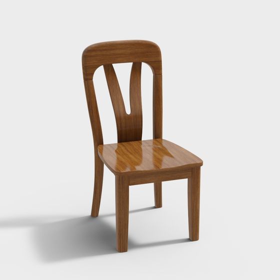 Vintage Wooden Chair 3D model for Modern Homes