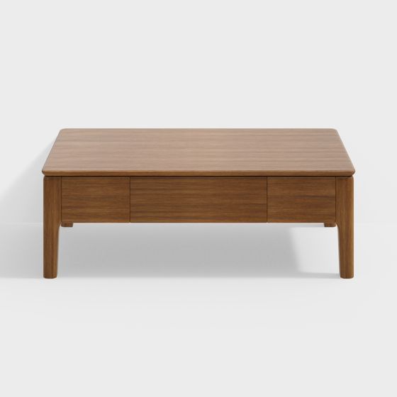 Wooden Storage Coffee Table 3D model
