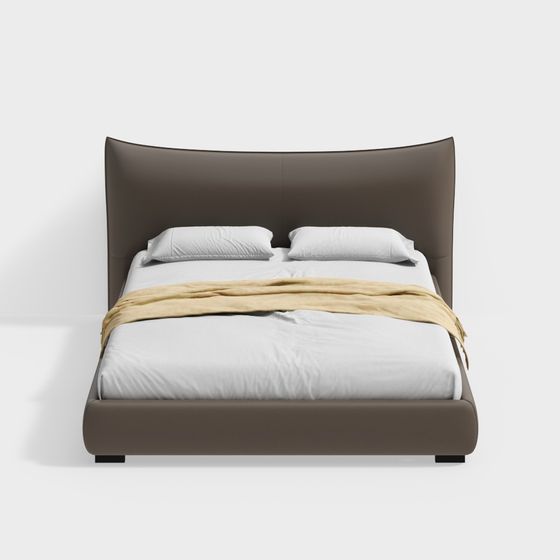 Curve Comfort 3D model Bed for Contemporary Homes