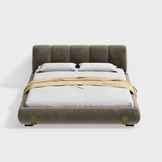 Urban Comfort 3D model Bed for Modern Interiors