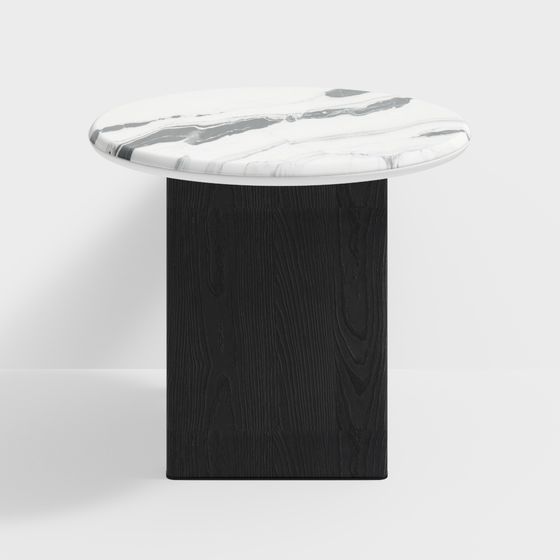 Minimalist Marble Round Table 3D model