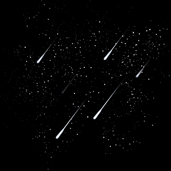 Meteor Starry Sky 3D Model in Black