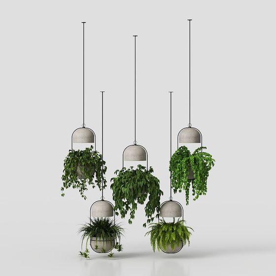Hanging Plant Basket 3D model featuring Modern Design