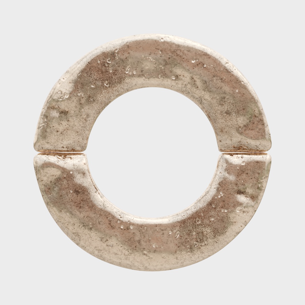 Ancient Bronze Ring 3D Model – Curved Bronze Design