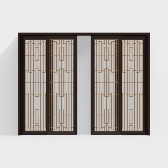 Art Deco Screen Doors 3D model