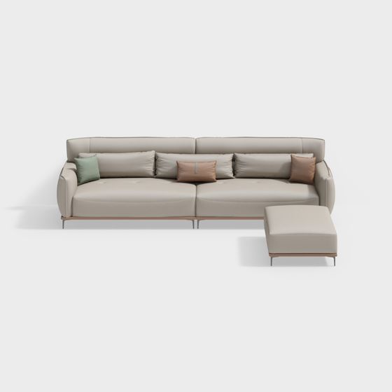 Urban Comfort Low-Poly Sofa 3D model