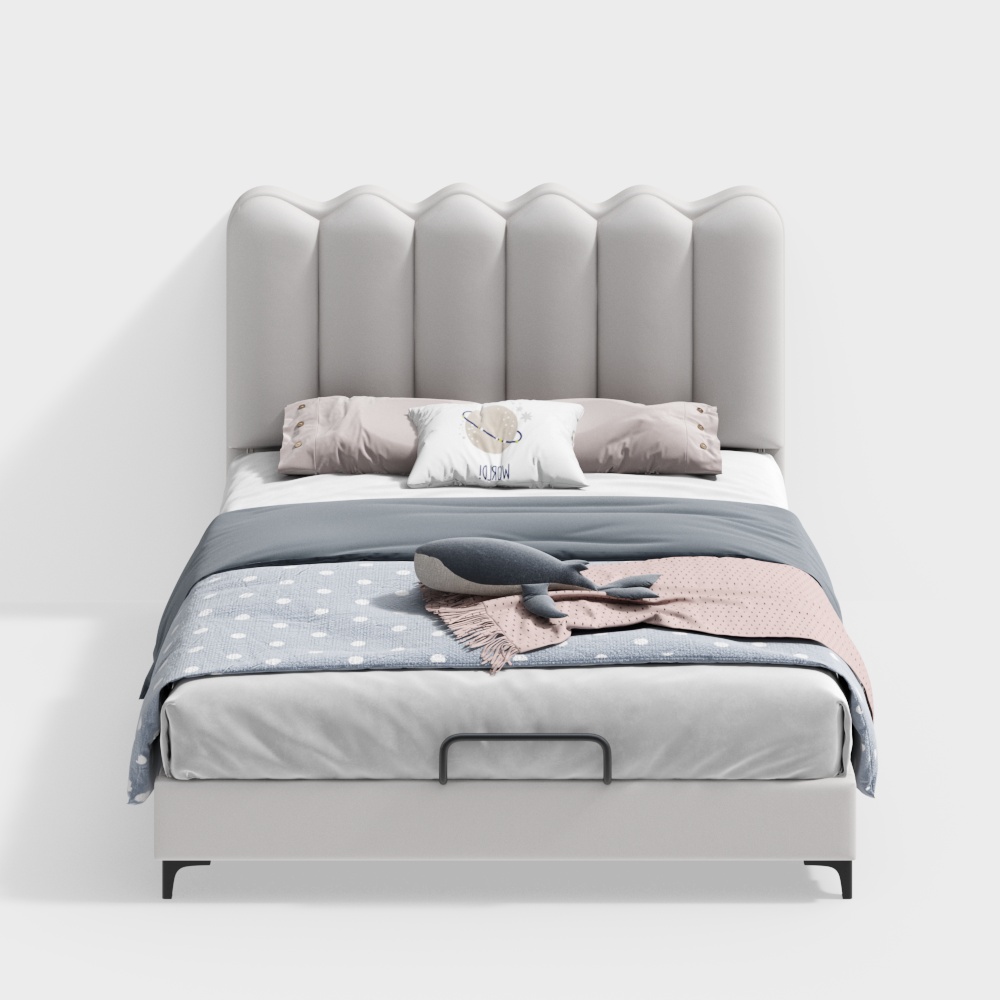 Cama de cuero de 1.35m para niños - 1.2m es opcional