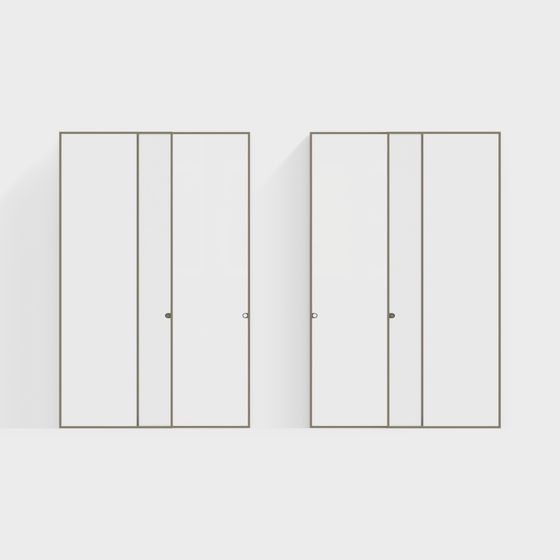 Minimalist Door Set 3D model for Contemporary Spaces