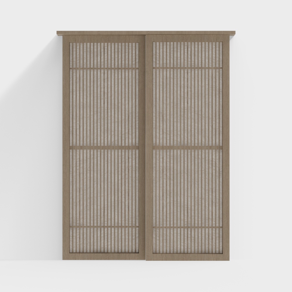 일본식 그릴 미닫이 문