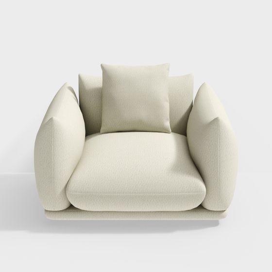 Stylish Low-Polygon Sofa 3D model for Modern Interiors