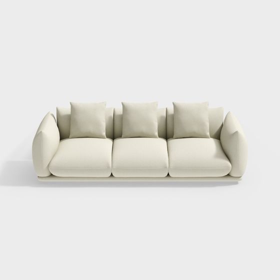 Cozy Comfort Low-Poly Sofa 3D model